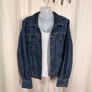 Tommy Hilfiger Vintage 90s Dark Wash Denim Trucker Jacket XL